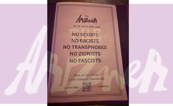 UKLFI challenges London cinema over “No Zionists” menus